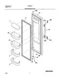 REFRIGERATOR DOOR Diagram and Parts List for FRS26R2AW4  Frigidaire Refrigerator