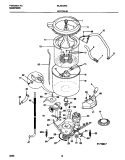 MOTOR / TUB Diagram and Parts List for MLXE42REW0  Frigidaire Washer Dryer Combo