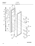 FREEZER DOOR Diagram and Parts List for GLHS269ZCW2  Frigidaire Refrigerator