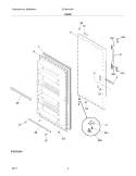 DOOR Diagram and Parts List for CFUM14LW1  Crosley Freezer