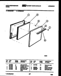 DOOR PARTS Diagram and Parts List for GF300KXW1  Frigidaire Range