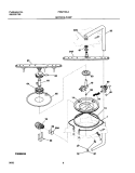 MOTOR & PUMP Diagram and Parts List for FDB2110LCS0  Frigidaire Dishwasher