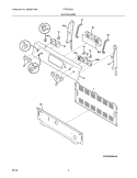 BACKGUARD Diagram and Parts List for FFEF3020LWC  Frigidaire Range