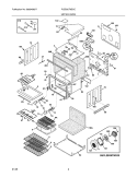 UPPER OVEN Diagram and Parts List for PLEB30T9DCC  Frigidaire Wall Oven