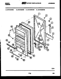 DOOR PARTS Diagram and Parts List for UFL2164ECW2  Frigidaire Freezer