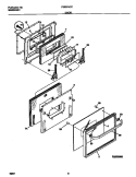 DOOR Diagram and Parts List for FEB374CCBF  Frigidaire Wall Oven