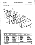 DOOR PARTS Diagram and Parts List for 11-5969-00-04  Tappan Wall Oven