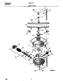 MOTOR & PUMP Diagram and Parts List for MDP531RFR1  Frigidaire Dishwasher