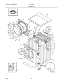 CABINET/TOP Diagram and Parts List for FTF2140FS2  Frigidaire Washer