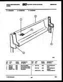 BACKGUARD Diagram and Parts List for GF600ND4  Frigidaire Range
