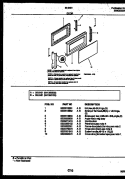 DOOR PARTS Diagram and Parts List for 56-2451-10-04  Tappan Microwave