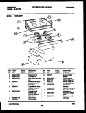 COOKTOP AND BROILER PARTS Diagram and Parts List for REGC39BNW3  Frigidaire Range