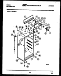 CABINET PARTS Diagram and Parts List for RT19F3WT3F  Gibson Refrigerator