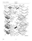 SHELVES Diagram and Parts List for EW26SS65GS2  Electrolux Refrigerator