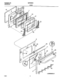 DOOR Diagram and Parts List for MEF355CGB5  Frigidaire Range