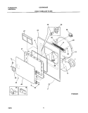 FRONT PANEL / LINT FILTER Diagram and Parts List for GSGR642AS5  Frigidaire Dryer