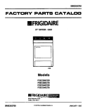 COVER Diagram and Parts List for F32C336CS0  Frigidaire Dryer