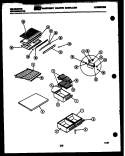 RACKS AND TRAYS Diagram and Parts List for TSK180EN0W  Kelvinator Refrigerator