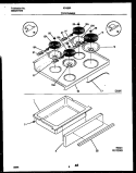 COOKTOP AND DRAWER PARTS Diagram and Parts List for KF429RW1  Frigidaire Range