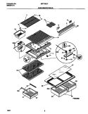 SHELVES / CONTROLS Diagram and Parts List for MRT18SJFD1  Frigidaire Refrigerator