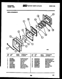 DOOR PARTS Diagram and Parts List for GPG39WNW2  Frigidaire Range