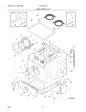 LOWER CABINET / TOP Diagram and Parts List for CLCG900FW0  Crosley Washer Dryer Combo