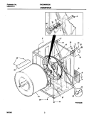 DRY CAB, DRUM Diagram and Parts List for FDG336MRES0  Frigidaire Dryer