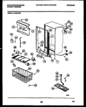 CABINET PARTS Diagram and Parts List for FU199LRW4  Frigidaire Freezer