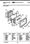 DOOR PARTS Diagram and Parts List for KF590HDD6  Frigidaire Range