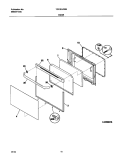 DOOR Diagram and Parts List for TGF351AWB  Tappan Range