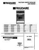 COVER Diagram and Parts List for FGF376CETC  Frigidaire Range