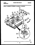 BURNER, MANIFOLD AND GAS CONTROL Diagram and Parts List for 14-3083-00-01  Tappan Cooktop