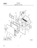 FRONT PANEL / LINT FILTER Diagram and Parts List for FSG446RHS4  Frigidaire Dryer