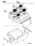 TOP / DRAWER Diagram and Parts List for FEF354CGSA  Frigidaire Range
