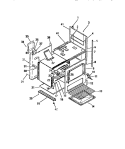 INTERIOR OVEN, PANELS, FRAME Diagram and Parts List for GCG38BCW0  Frigidaire Range
