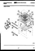 SHELVES AND SUPPORTS Diagram and Parts List for FU134JRW5  Frigidaire Freezer