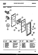 CONTROL PANEL Diagram and Parts List for 72-3651-00-04  Tappan Range