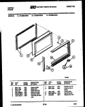 UPPER OVEN DOOR PARTS Diagram and Parts List for 72-3989-00-04  Tappan Range