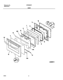 DOOR Diagram and Parts List for FEF366BCC  Frigidaire Range