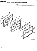 DOOR Diagram and Parts List for FGF334BGDC  Frigidaire Range