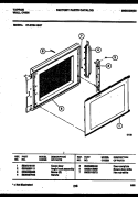 UPPER OVEN DOOR PARTS Diagram and Parts List for 57-2709-00-07  Tappan Microwave Oven Combo