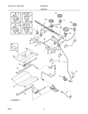 BURNER Diagram and Parts List for CPGS389EC9  Frigidaire Range