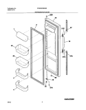 REFRIGERATOR DOOR Diagram and Parts List for FRS26W2BSB0  Frigidaire Refrigerator