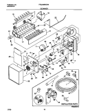 ICE MAKER Diagram and Parts List for FRS24MWGW4  Frigidaire Refrigerator