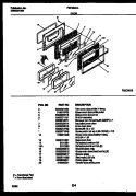DOOR PARTS Diagram and Parts List for FEF350CASA  Frigidaire Range