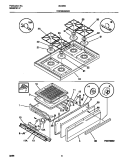 TOP / DRAWER Diagram and Parts List for 30-3053-00-04  Tappan Range