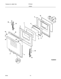 DOOR Diagram and Parts List for FEF352DUA  Frigidaire Range