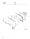DOOR Diagram and Parts List for TEF303BWB  Tappan Range