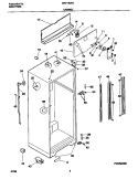 CABINET Diagram and Parts List for GRT18QNCW6  Gibson Refrigerator