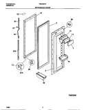 REFRIGERATOR DOOR Diagram and Parts List for FRS28XHAD3  Frigidaire Refrigerator